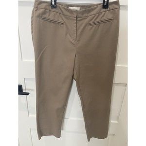 CHICO'S CAPRI CROP PANTS CHICO'S SZ 2  TAUPE BROWN